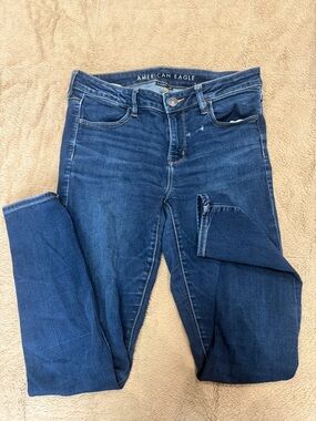 American Eagle Outfitters Dark Blue Women's Skinny Jeans